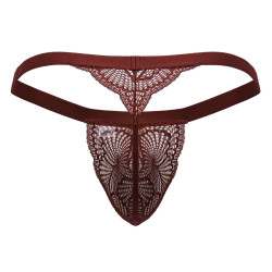 CandyMan String en dentelle Bachos Bordeaux